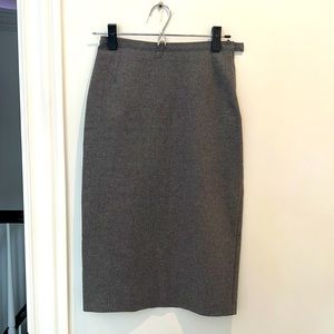 Sisley Grey Pencil Skirt Sz 38